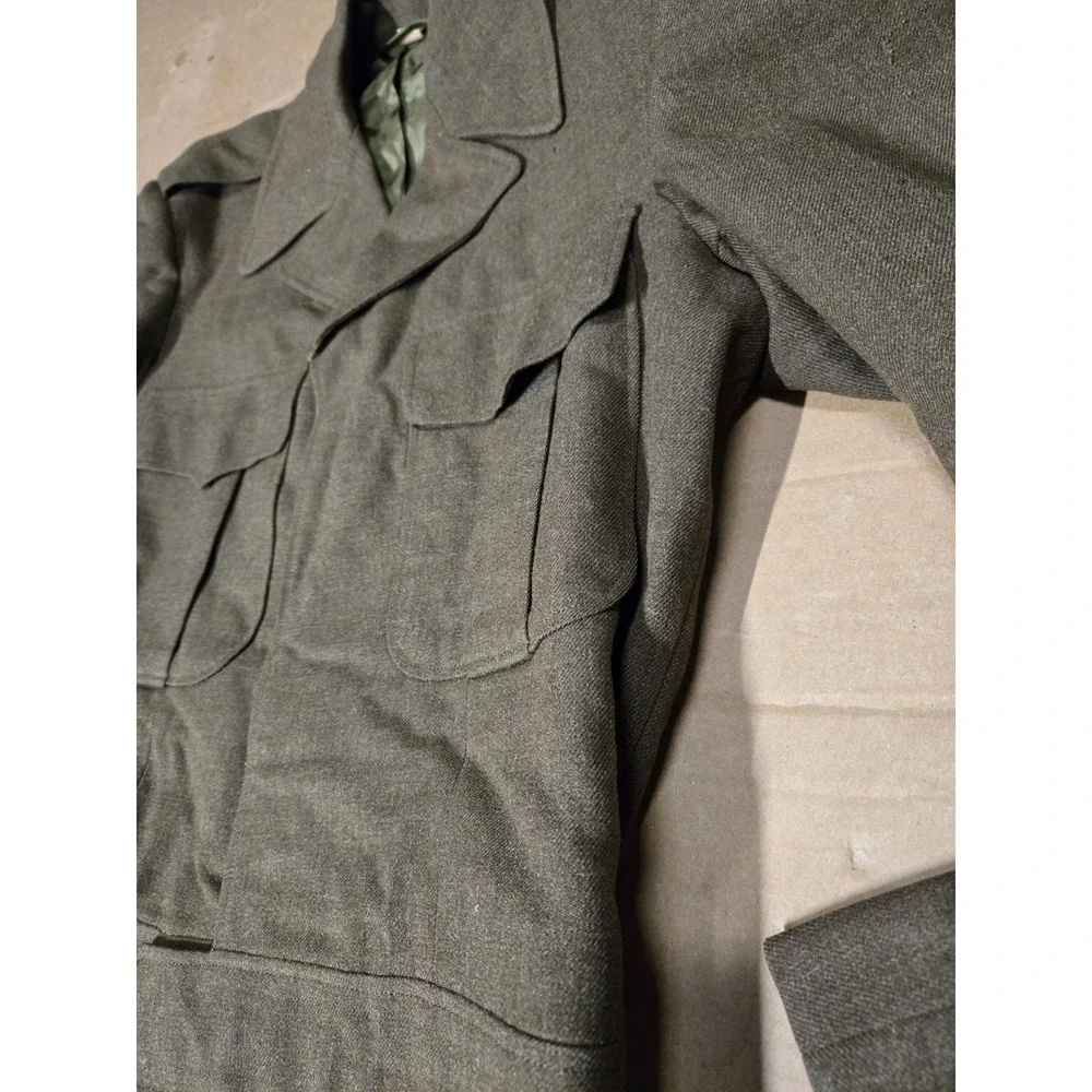 Vintage Eisenhower Jacket Mens 34L Green US Army Ike Uniform Patches Korean‎ War - Picture 3 of 10